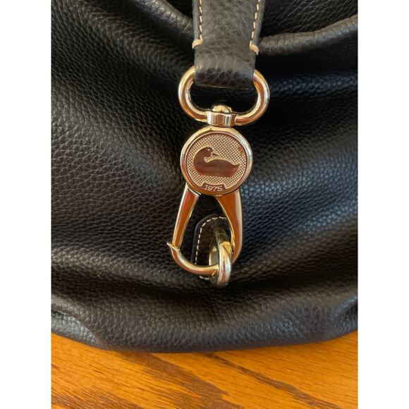 Dooney & Bourke black pebbled, leather bucket bag - Picture 2 of 10